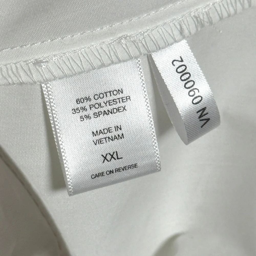 7th Ave NY & Co NEW Womens Button Up Shirt XXL White Jewel Buttons Office Career - Picture 8 of 9